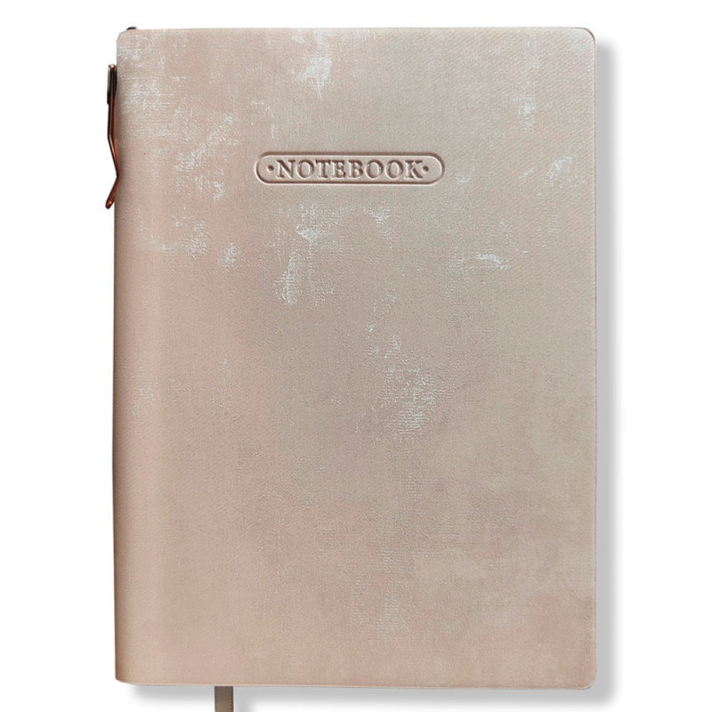 CADERNETA VELUDO ROSA SEM PAUTA 100 FOHAS # 7275