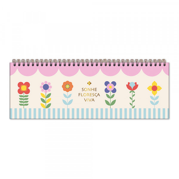 PLANNER FLORES SEMANAL 52 FOLHAS 30X12CM # 4631