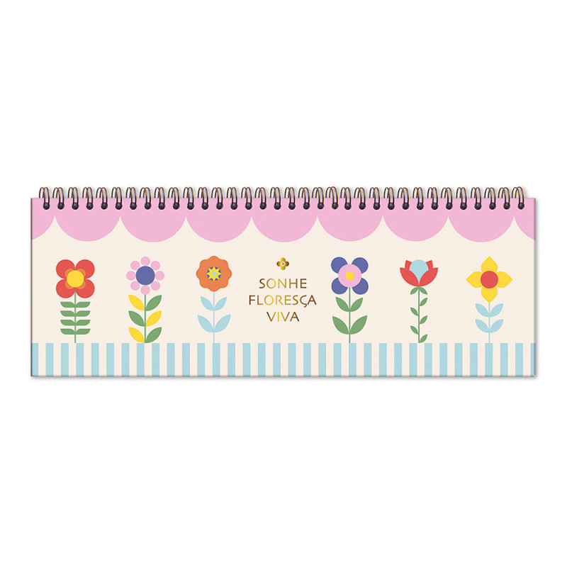 PLANNER FLORES SEMANAL 52 FOLHAS 30X12CM # 4631
