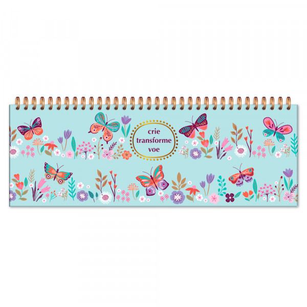 PLANNER BORBOLETAS SEMANAL 52 FOLHAS 30X12CM # 4628