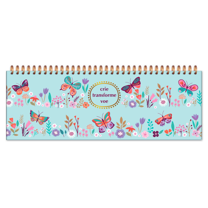 PLANNER BORBOLETAS SEMANAL 52 FOLHAS 30X12CM # 4628