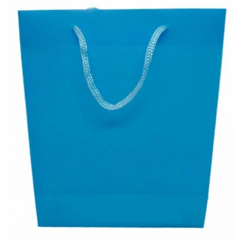 SACOLA PLASTICA AZUL CLARO 18X22X7.5CM # SACPL06