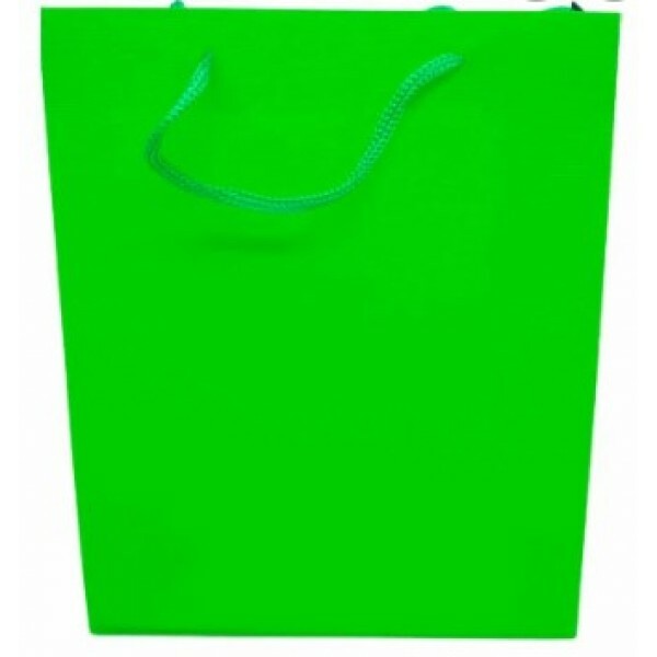 SACOLA PLASTICA VERDE 18X22X7.5CM # SACPL06