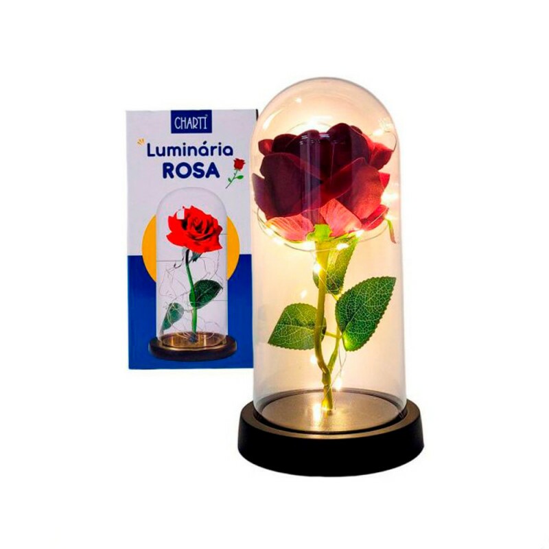 ROSA NA CUPULA 21X11CM # 6741