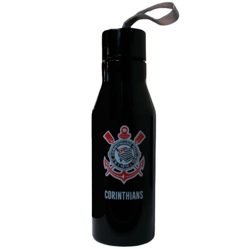 GARRAFA INOX CORINTHIANS 600ML # QH080-1CO