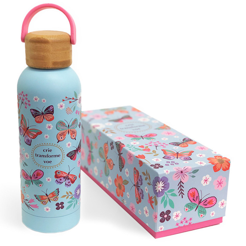 GARRAFA TERMICA BORBOLETAS 500ML # 9004