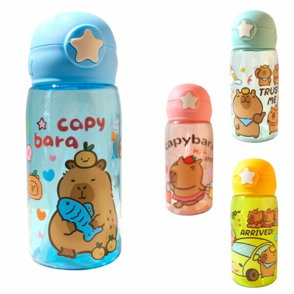 GARRAFA CAPIVARA 500ML C/CANUDO # 6553