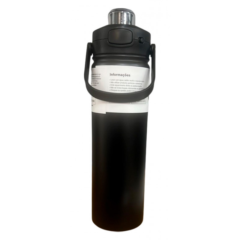 GARRAFA ISOTERMICA PRETA 700ML # TIV-196