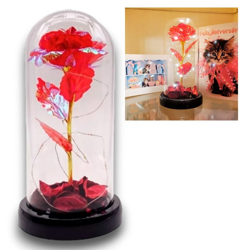 ROSA COLLOR VERMELHA C/LED # CD-046P-2210