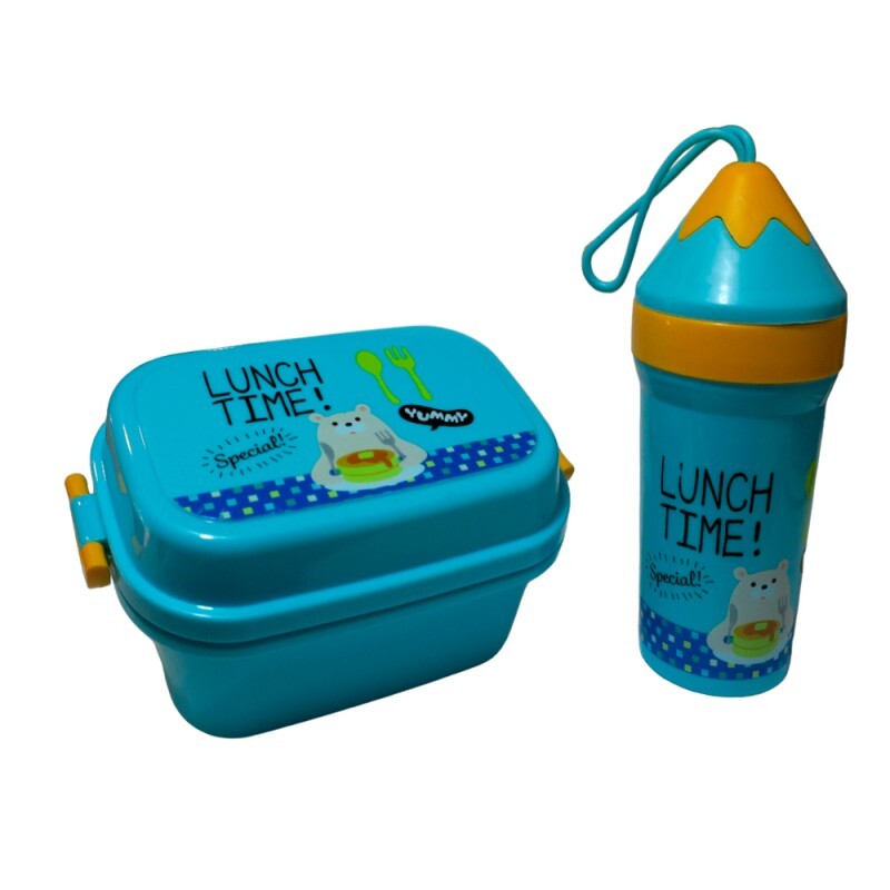 KIT MARMITA C/TALHER AZUL 300ML # HU56653 