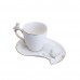 XICARA C/PIRES CAFE BIRDS PLATE BRANCO 90ML #18124