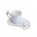 JG XICARA CAFE BIRDS PLATE BRANCO 90ML # 18124