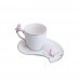 JG XICARA CAFE BIRDS PLATE BRANCO 90ML # 18124