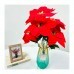 FLOR VERMELHA NATALINA C/12 PCS 33CM # PAP101