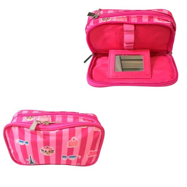 NECESSAIRE PARIS DUO ZIPER 18X10X5.5CM # AB011