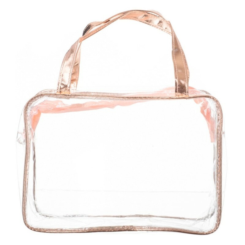 NECESSARIE TRANSPARENTE ROSE 21X30CM #HN86653