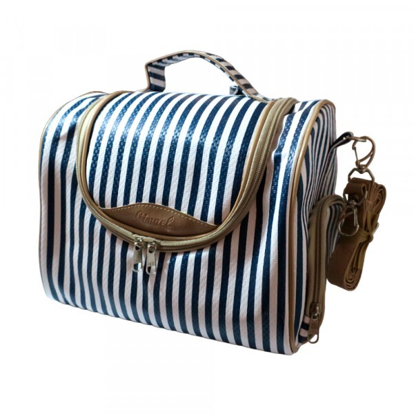 NECESSAIRE LISTRA AZUL 25X26CM # 041.S