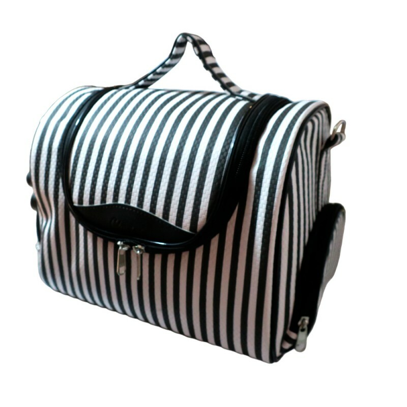 NECESSAIRE LISTRA PRETA 25X26CM # 041.S