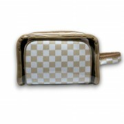 KIT NECESSAIRE BEGE QUADRADA C/2PCS # 2100