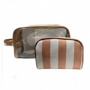 KIT NECESSAIRE ROSE LISTRA LARGA C/2PCS # 2100