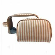 KIT NECESSAIRE BEGE LISTRA FINA C/2PCS # 2100