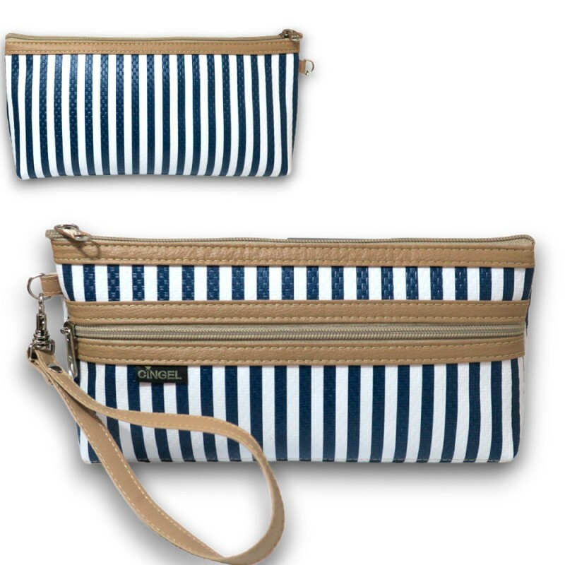 NECESSAIRE LISTRA AZUL 22X11CM #206.S