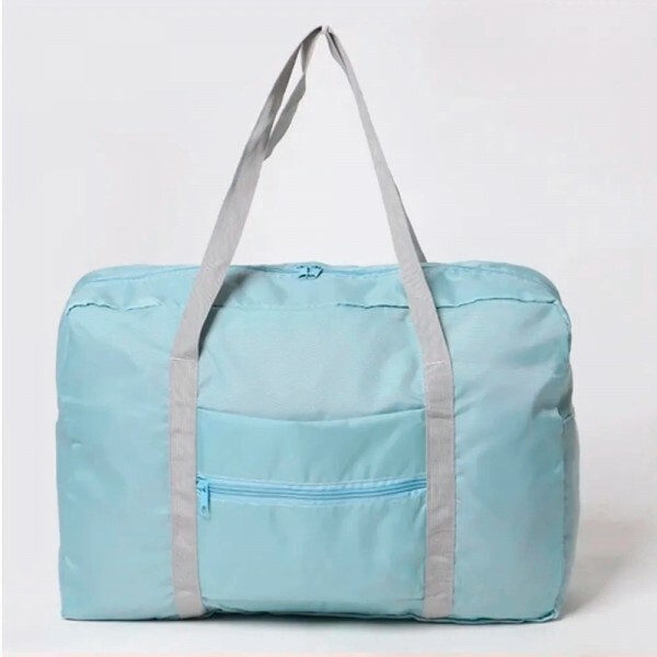 BOLSA SACOLA DOBRAVEL AZUL CLARO 45CM #HB69427