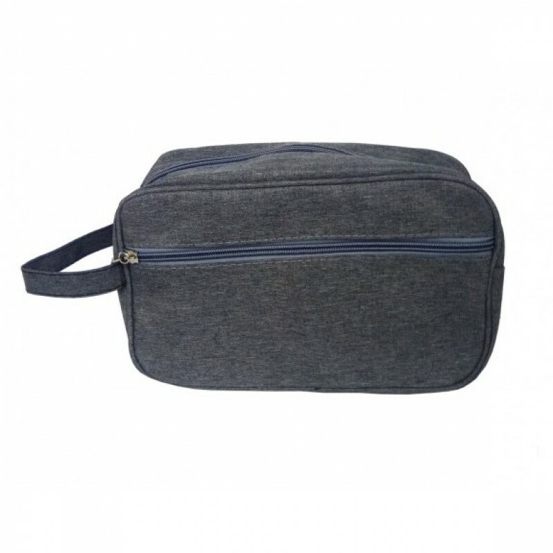 NECESSAIRE MASCULINA AZUL C/2  ZIPERS # MG-7219