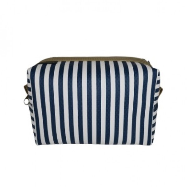 NECESSAIRE ELEGANCE AZUL LISTRA FINA # 020 M.S