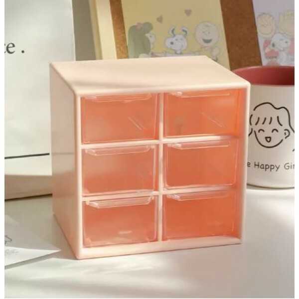 ORGANIZADOR ROSA C/6 GAVETAS 12X9X11CM # YT013 