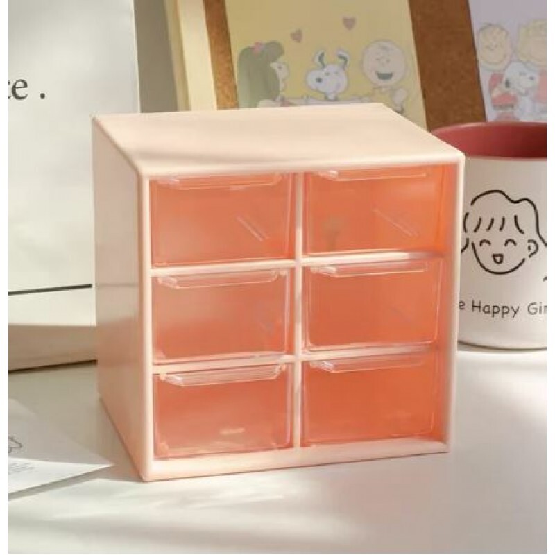 ORGANIZADOR ROSA C/6 GAVETAS 12X9X11CM # YT013 