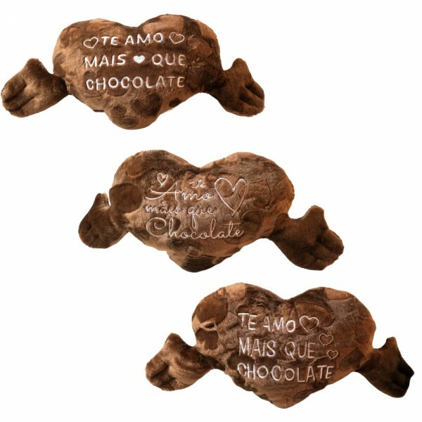 CORACAO C/MAO CHOCOLATE 35X60CM # FE6973
