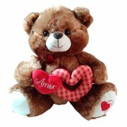 URSO SENTADO C/CORACAO DUPLO 36CM # FE6844