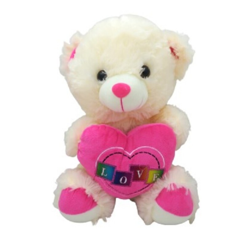 URSO CORACAO ROSA LOVE 30CM # 7026...