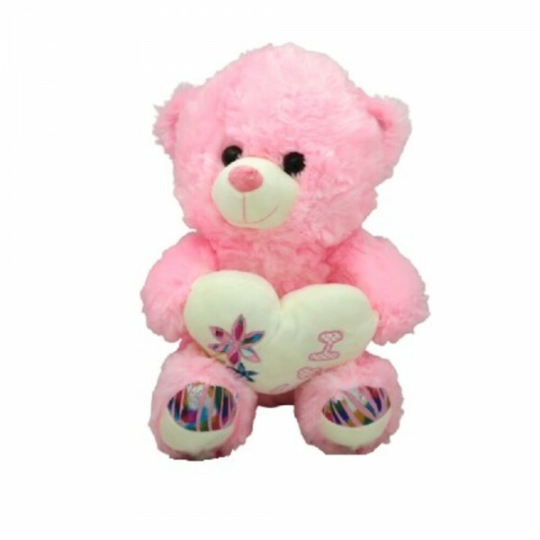 URSO C/ CORACAO  LOVE ROSA 25CM # 7028...