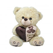 URSO C/ CORACAO LANTEJOULA 24CM # 7029... URSO C/ CORACAO LANTEJOULA 24CM # 7029...
