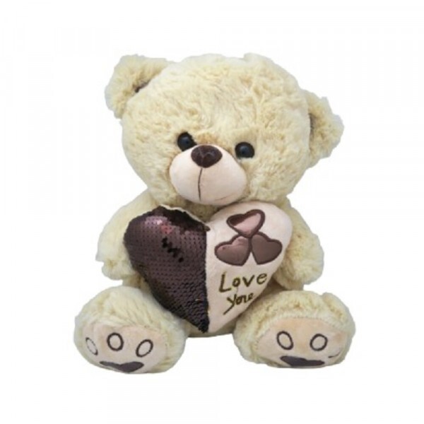 URSO C/ CORACAO LANTEJOULA 24CM # 7029...