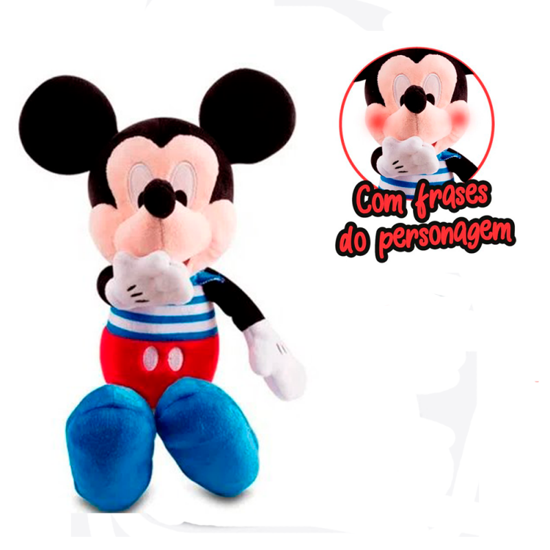 MICKEY ENVERGONHADO C/SOM  33CM #BR1452