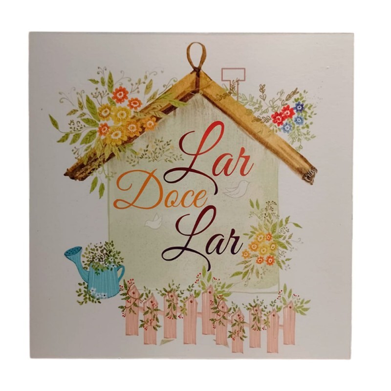 QUADRO LAR DOCE LAR 20X20CM # QQ1003