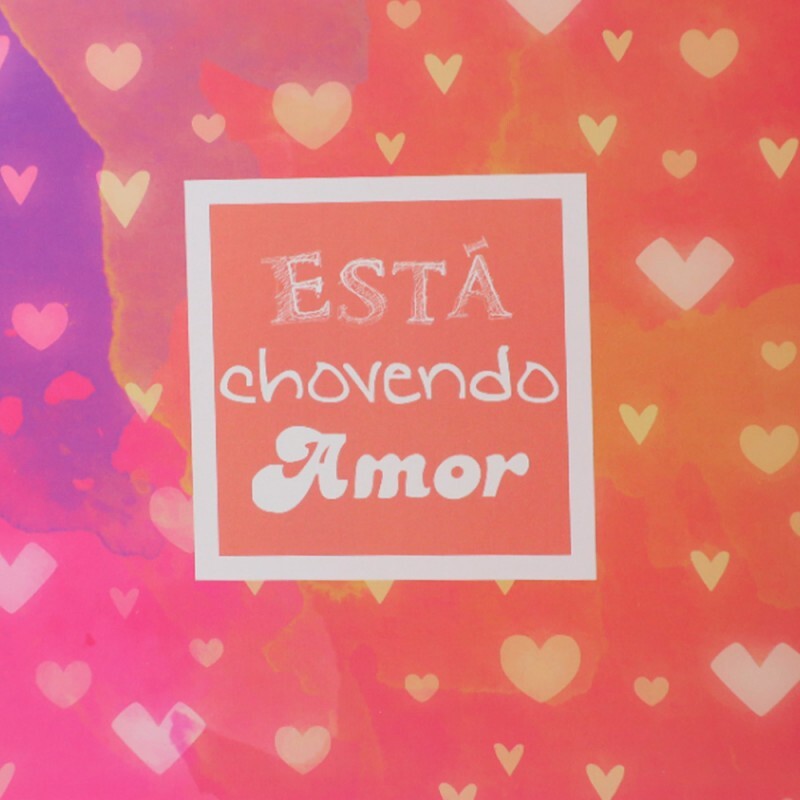 QUADRO ESTA CHOVENDO AMOR 20X20CM # QQ1003