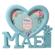 PORTA RETRATO MAE CORACAO AZUL 10X15CM # HP68466 PORTA RETRATO MAE CORACAO AZUL 10X15CM # HP68466