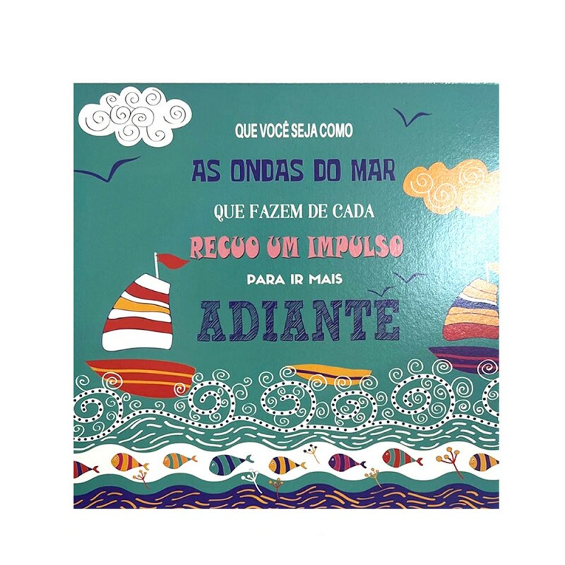 QUADRO QUE VOCE SEJA COMO AS ONDAS 20X20CM #QQ1018
