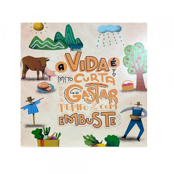 QUADRO A VIDA E MUITO CURTA 20X20CM # QQ1018
