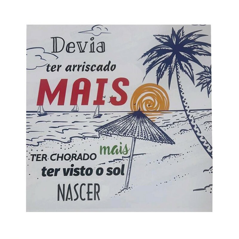 QUADRO DEVIA TER ARRISCADO 20X20CM # QQ1018