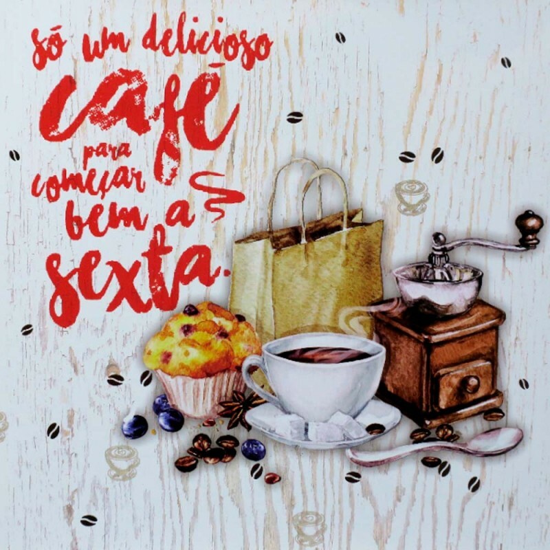 QUADRO SO UM DELICIO CAFE 20X20 CM # QQ1020