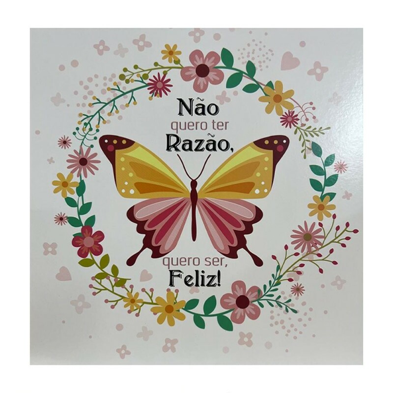 QUADRO NAO QUERO TER RAZAO 20X20CM # QQ1021