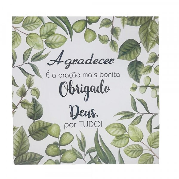 QUADRO AGRADECER E A ORACAO 20X20CM # QQ1021