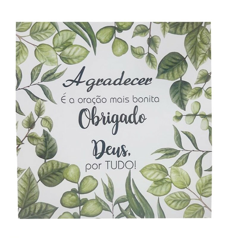 QUADRO AGRADECER E A ORACAO 20X20CM # QQ1021