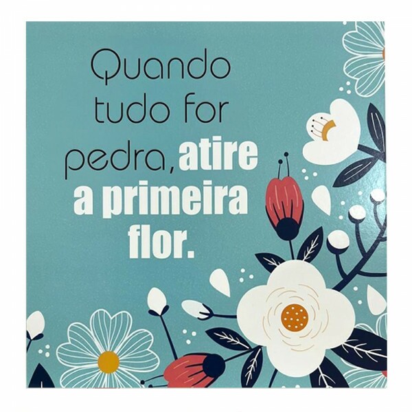 QUADRO QUANDO FOR PEDRA 20X20CM # QQ1021