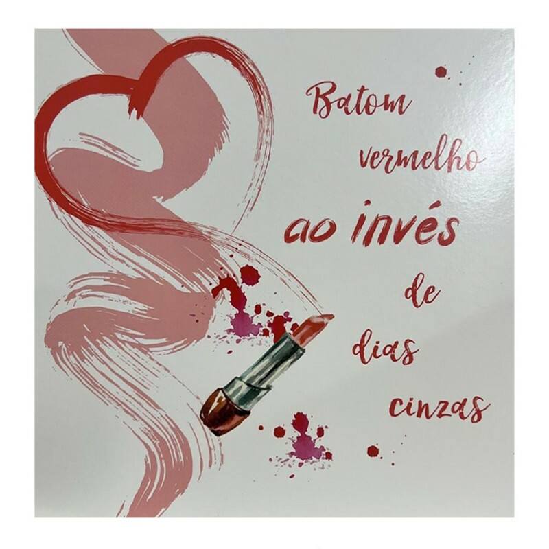 QUADRO BATOM VERMELHO AO INVES 20X20CM # QQ1021